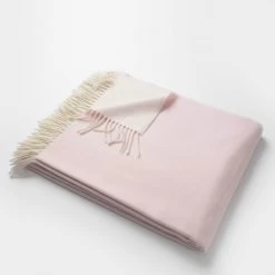 Masserano Biella Pink Fringe Throw
