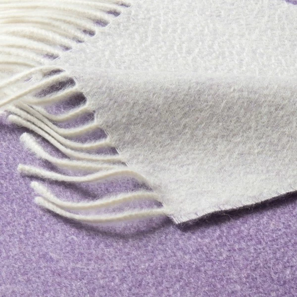Masserano Biella Violet Fringe Throw - Image 2