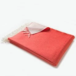 Masserano Biella Orange Fringe Throw