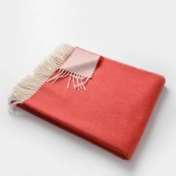 Masserano Biella Red Fringe Throw
