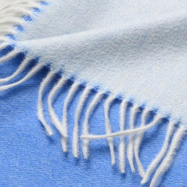 Masserano Biella Deep Blue Fringe Throw - Image 2