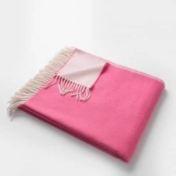 Masserano Biella Cyclamen Fringe Throw