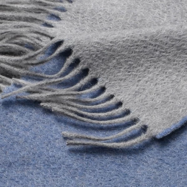 Masserano Biella Indigo Fringe Throw - Image 2