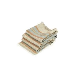 Libeco Belgian Small Towel Fouta Multi Stripe – Set Of 2