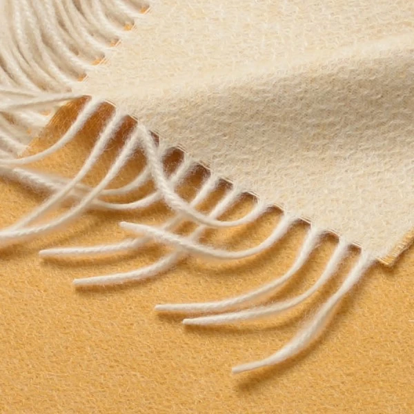 Masserano Biella Mustard Fringe Throw - Image 2