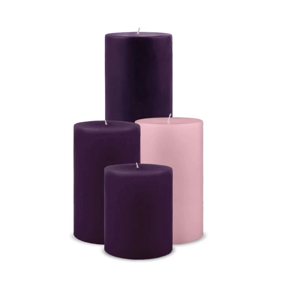 Creative Candles Advent Pillar Set