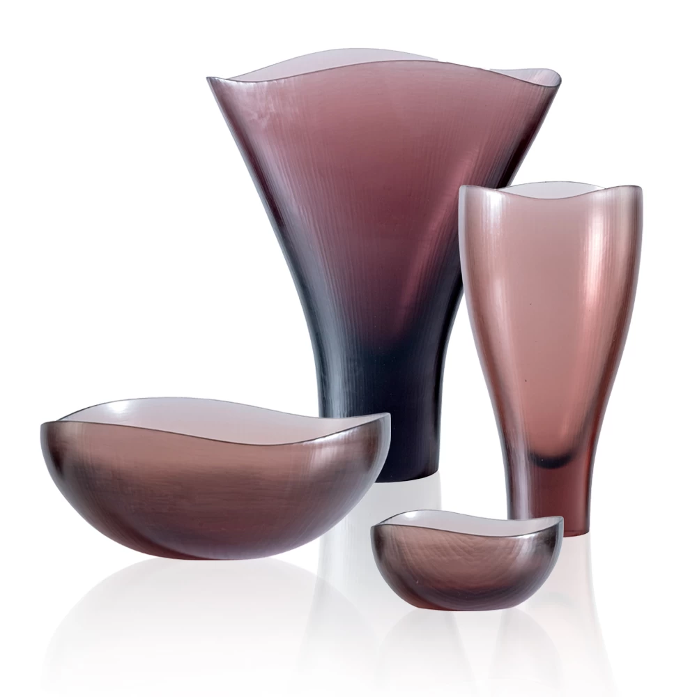 Venini Battuti Vases Cipria Pink