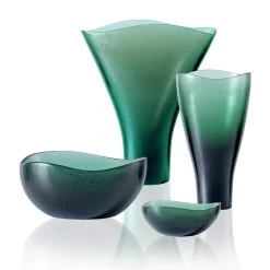 Venini Battuti Vases Rio Green