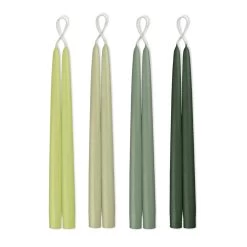 Taper Candles, 12 Inch Greens