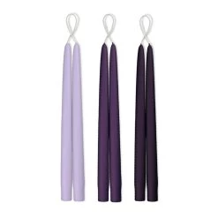 Taper Candles, 12 Inch Purples