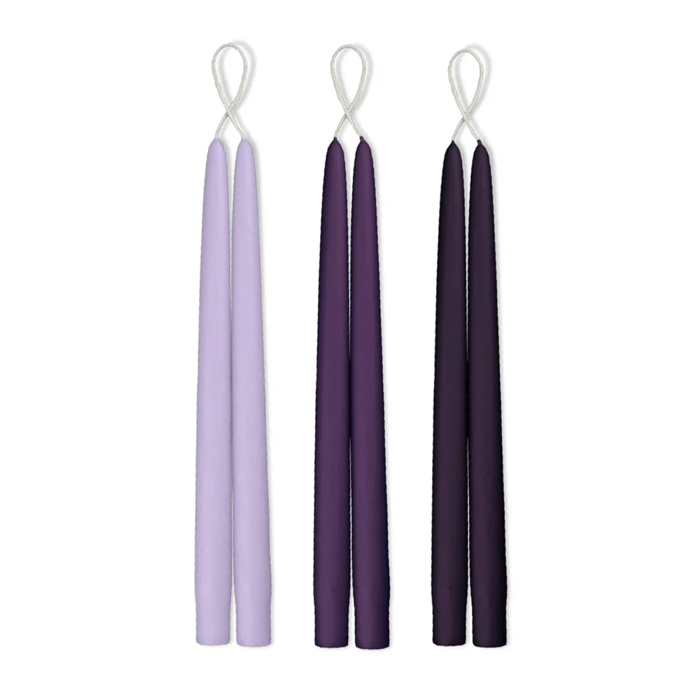 Taper Candles, 12 Inch Purples