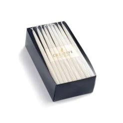 Creative Candles Chanukah Taper Candles In Ivory – 45/box