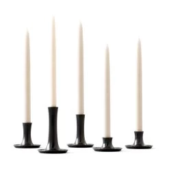 E.R. Butler Fluted Candlesticks Oxidized Bronze