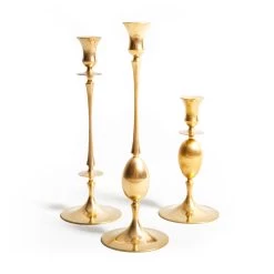 E.R. Butler Biedermeier Candlesticks Gold
