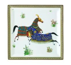 Hermès Hermes Cheval D’Orient Square Plate No.4
