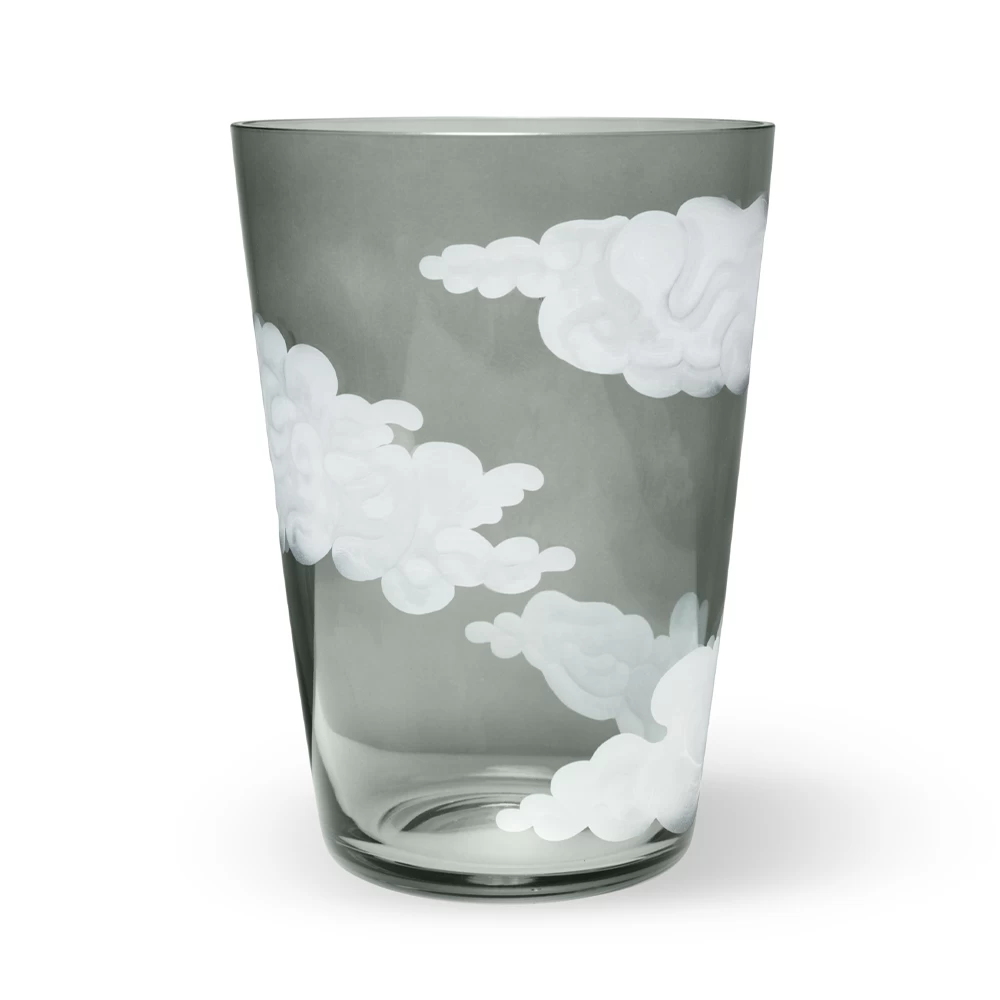 Jonathan Hansen In The Clouds Dark Grey Bucket Vase Large