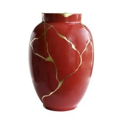Bernardaud Kintsugi Large Vase Red