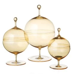 Lobmeyr Crystal Candy Dishes In Gold Lustre
