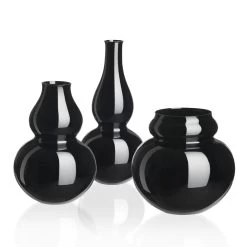Lobmeyr Calabash Flower Vases Black