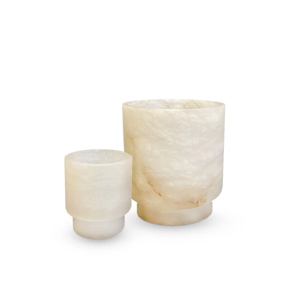 Michaƫl Verheyden T-Lights In White Alabaster