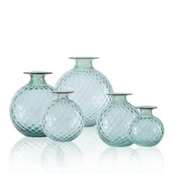 Venini Monofiore Balloton Vases Rio Green