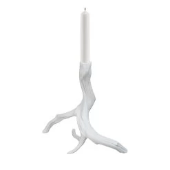 Nymphenburg Branch Candlestick White Bisque Large
