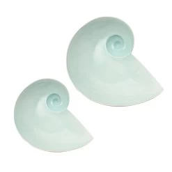 Nymphenburg Moon Snail Bowls Celadon