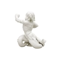 Nymphenburg Porcelain Triton Figure With Reed