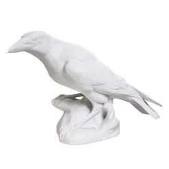 Nymphenburg Raven Bird White Bisque