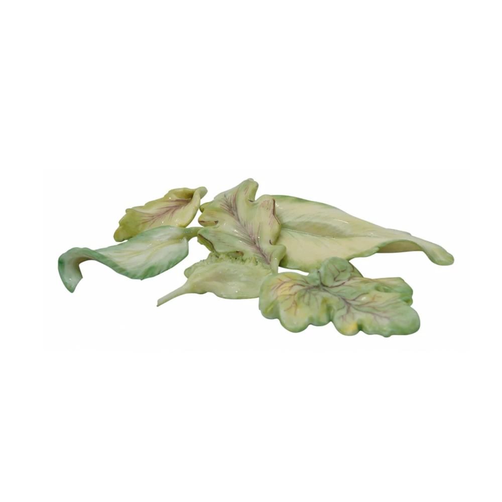 Nymphenburg Table Flowers: Leaf Set Painted