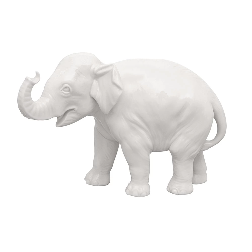 Nymphenburg Young Elephant No. 877a Ivory Glazed