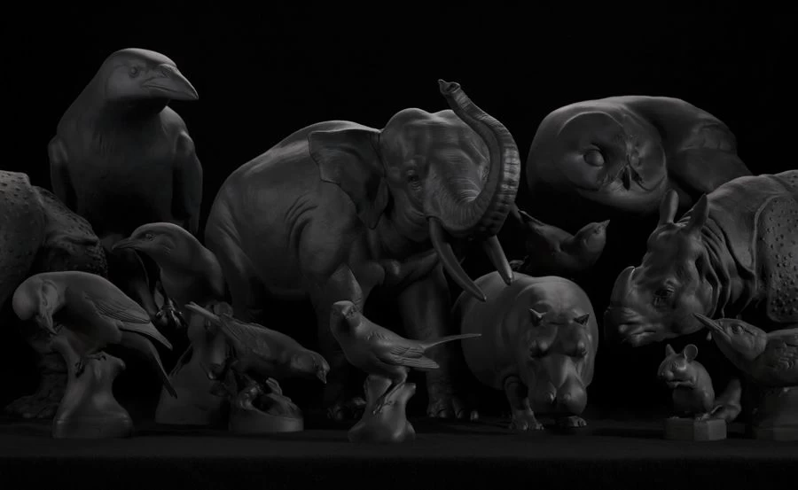 Nymphenburg Porcelain Hippopotamus Black Bisque - Image 3