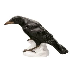 Nymphenburg Raven Bird Painted