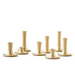 E.R. Butler Fluted Candlesticks Gold