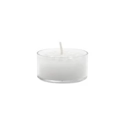 Tealight Votive Candles White In Clear Cup – Box Of 125