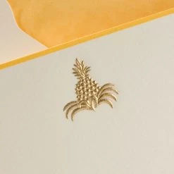 The Printery Gold Pineapple Note Cards