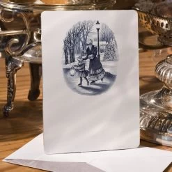 The Printery Mother Daughter Skating Holiday Card