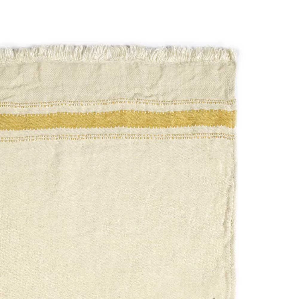 Libeco Belgian Towel Fouta Mustard Stripe - Image 2