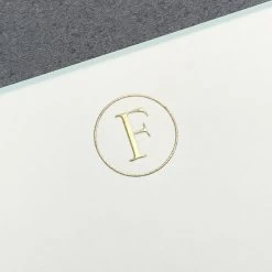 The Printery F Initial Boxed Note Cards