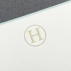 The Printery H Initial Boxed Note Cards