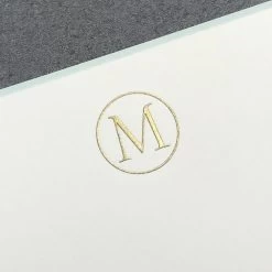 The Printery M Initial Boxed Note Cards