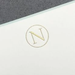 The Printery N Initial Boxed Note Cards