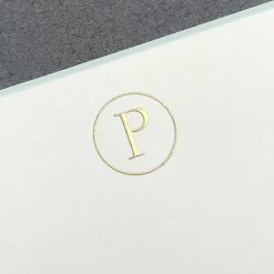 The Printery P Initial Boxed Note Cards