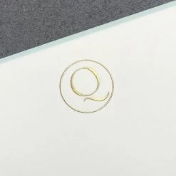 The Printery Q Initial Boxed Note Cards