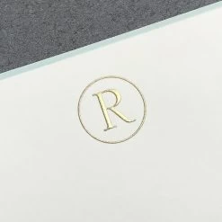 The Printery R Initial Boxed Note Cards