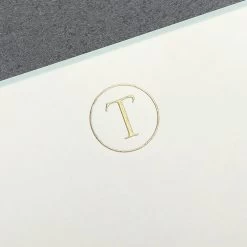 The Printery T Initial Boxed Note Cards