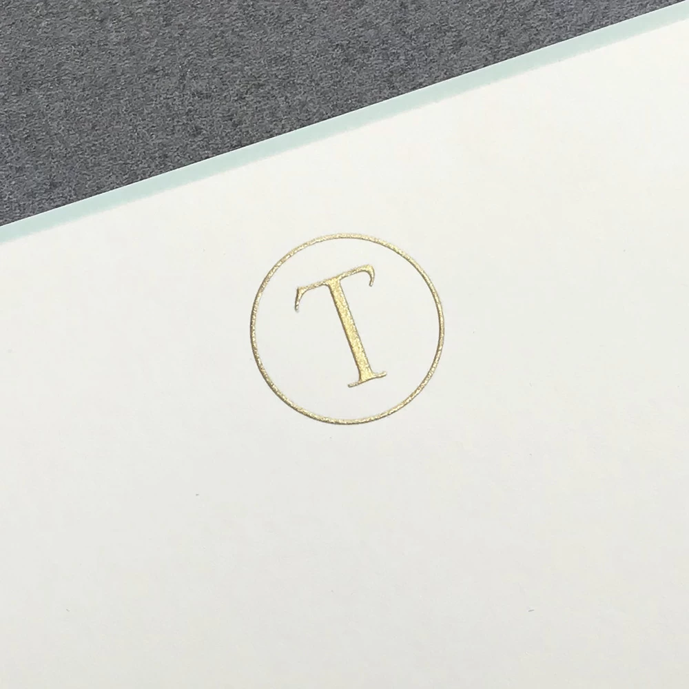 The Printery T Initial Boxed Note Cards