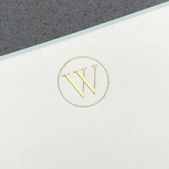 The Printery W Initial Boxed Note Cards