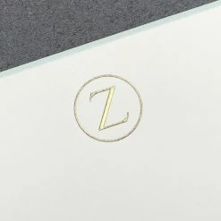 The Printery Z Initial Boxed Note Cards
