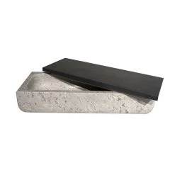 Michaël Verheyden Secret Box XS In Grigio Antico Chiaro With Patinated Bronze Lid